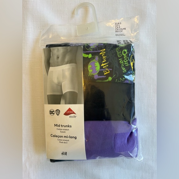 BATMAN 3-Pack Mid Trunks Men’s Cotton Stretch Underwear NEW With Tag S,M,L or XL - Picture 2 of 9